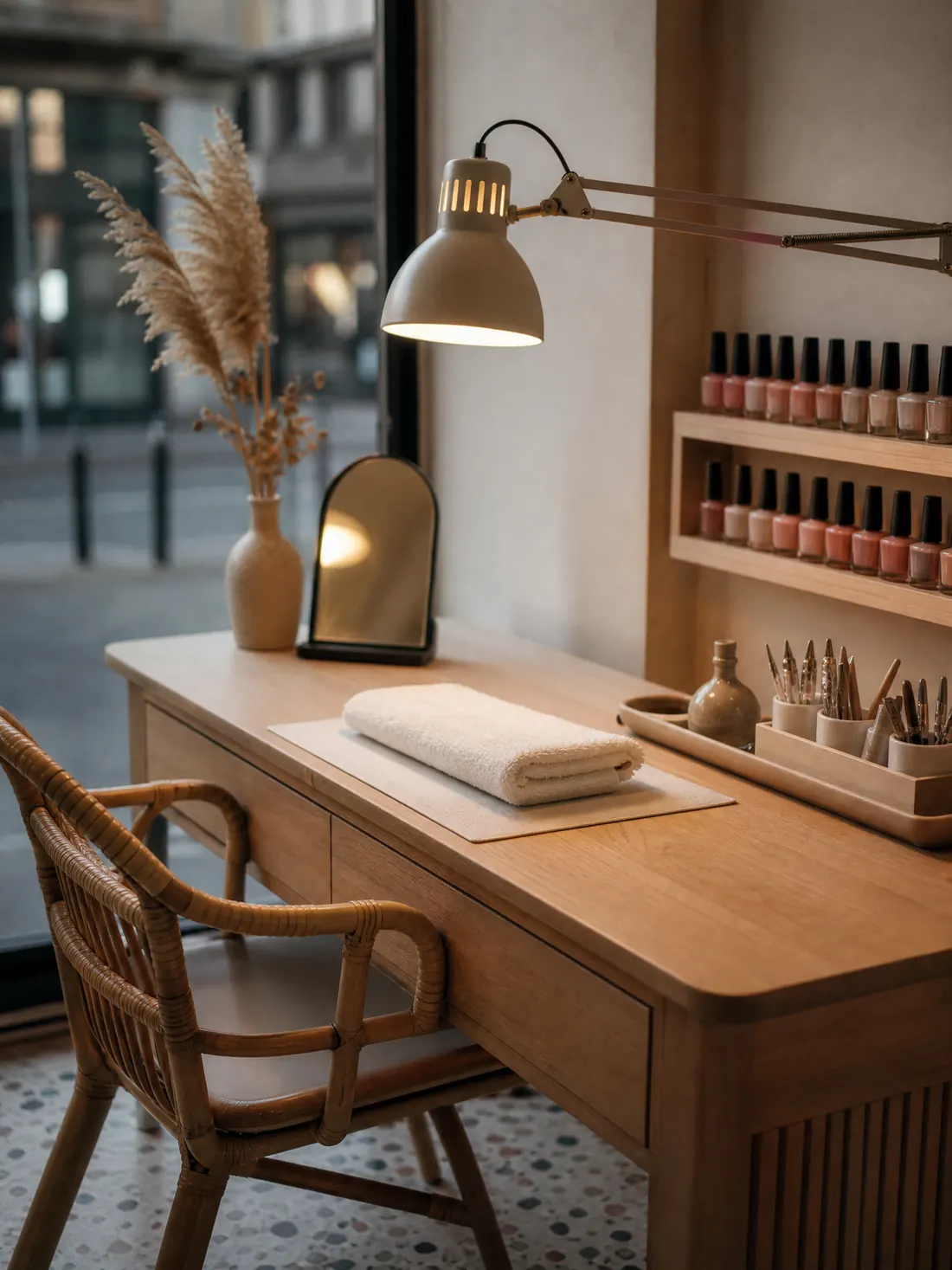 Stanowisko do manicure w salonie